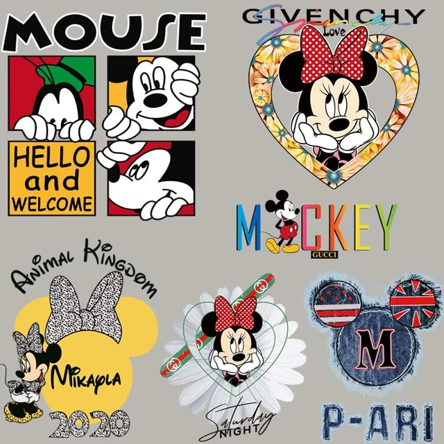 GUCCI Mickey Mouse T Shirt Heat Iron on Transfer Decal