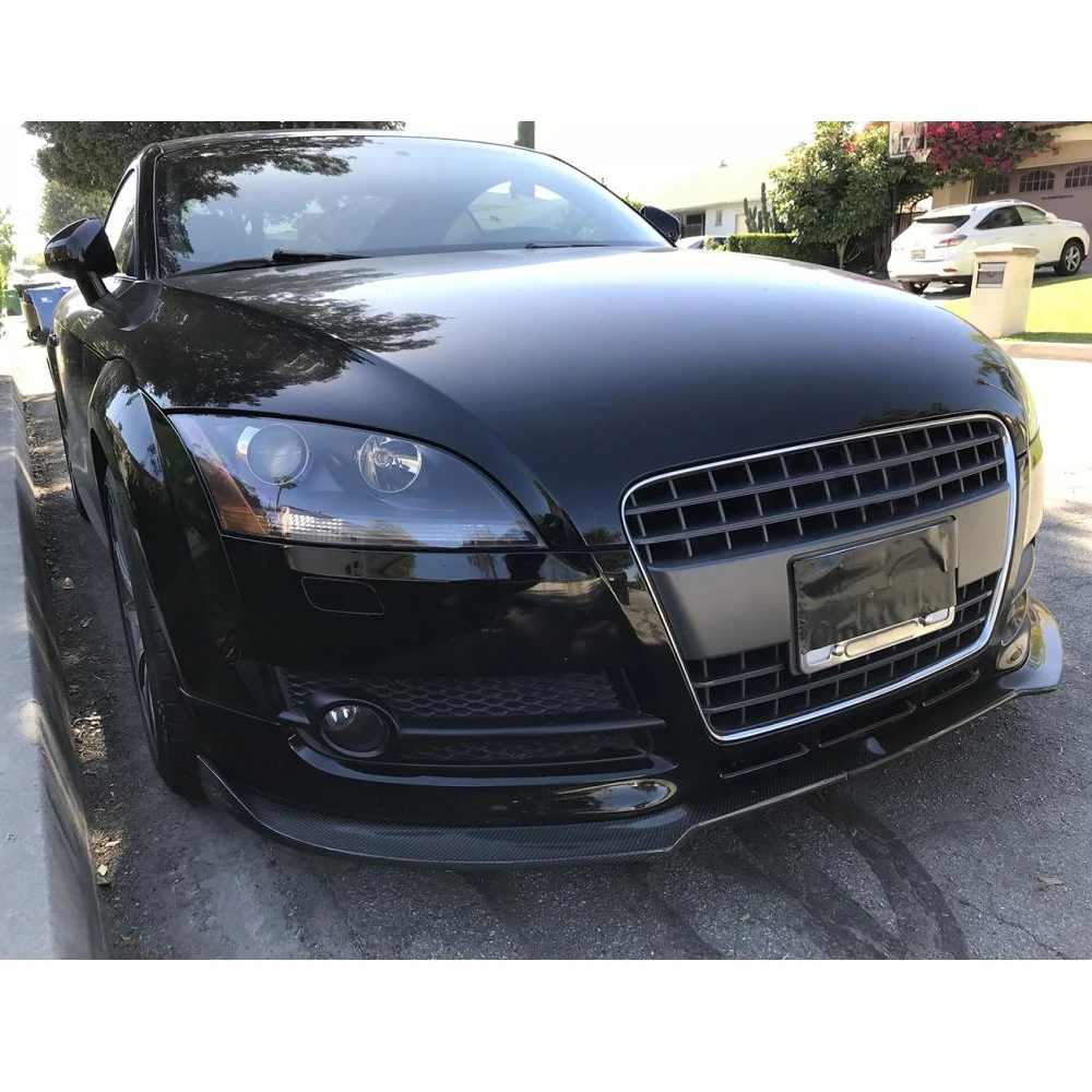 Углеродного волокна передний бампер спойлер для Audi TT 8J MK2 купе 2-двери 2008-2009 ГОЛОВА бампера
