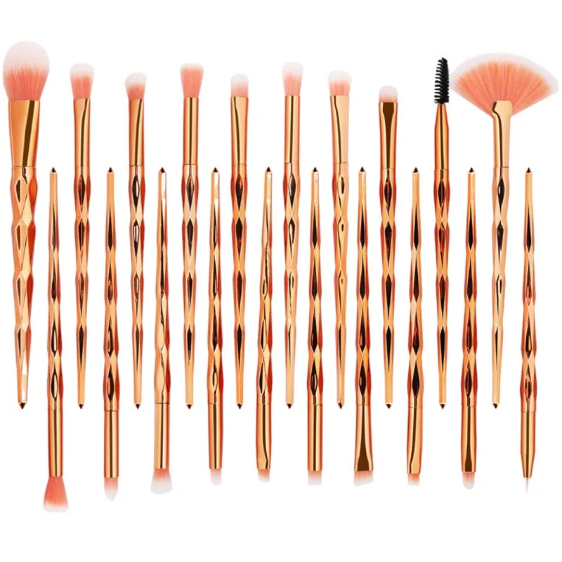 New20Pcs набор кистей для макияжа/Набор Профессиональный тональный порошок консилеры тени для век Макияж Кисти косметические инструменты для красоты - Handle Color: 03