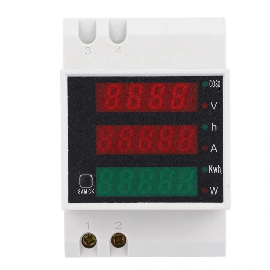 

Multi Function Meter Din-Rail Type Voltage Current Gauge Multimeter AC80-300V AC0-100A voltage meter