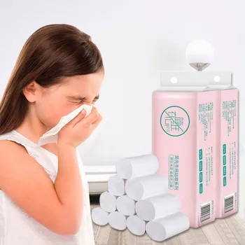 

Household toilet paper Large toilet paper bathroom soft 4 layers and 12 rolls Paper towel Protection products Y402