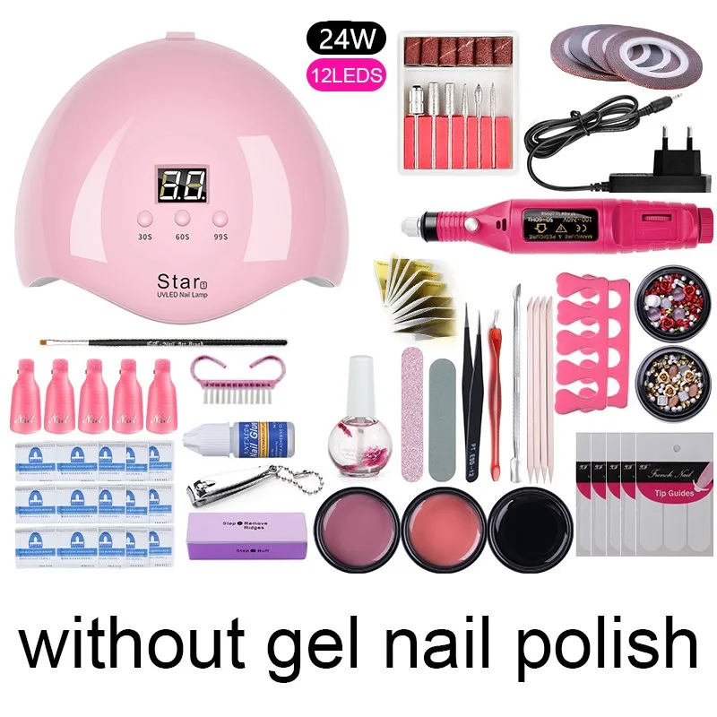 Set 8 MAD DOLL Набор гелей для ногтей 12 шт. набор гель-лаков УФ светодиодный светильник Сушилка электрическая дрель для ногтей Отмачивание УФ гель маникюрные инструменты набор - Цвет: Set 8
