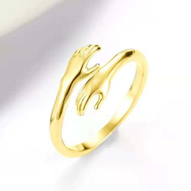 YADELAI Charming Fashion Owl Ring Vintage Man and Women Alloy Blue Eyes Owl Ring Versatile Argent  Adjustable Creativering Ring Embrace yellow