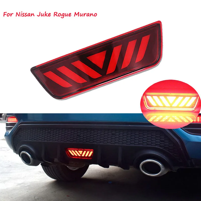 

For Nissan Juke Rogue Murano Car LED Tail Light Bright Red Dyamic 3rd Brake Stop Light Rear Fog Lamp 2011 2012 2013 2014 2015