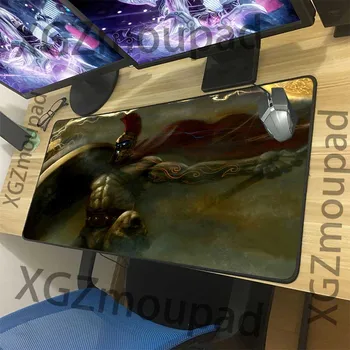

XGZ Mythical Spartan Custom Large Gaming Mouse Pad Exquisite Black Lock Edge Computer Table Mat Non-slip Coaster Carpet Xxl