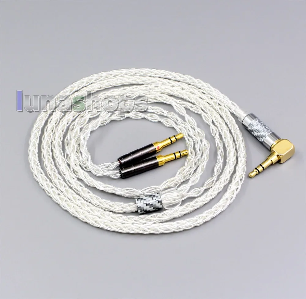 LN006429 99 XLR Pure Silver 8 Core Headphone Cable For Denon AH D600 D7100 Hifiman Sundara Ananda HE1000se HE6se he400 arya
