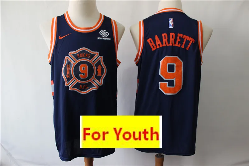 6 Молодежный бейсбол Нью-Йорк#9 R.J. Barrett Kids Майки - Цвет: 6