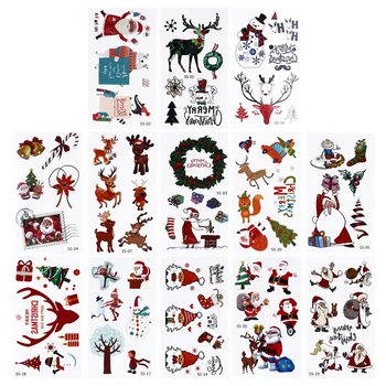

30 Sheets Chic Creative Cartoon Xmas Body Decals for Gift Party