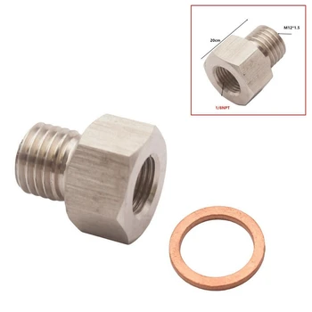 

Car Stainless Steel Autometer Temp Adapter Heads 1/8 NPT to M12 x 1.5 Metric Suit
