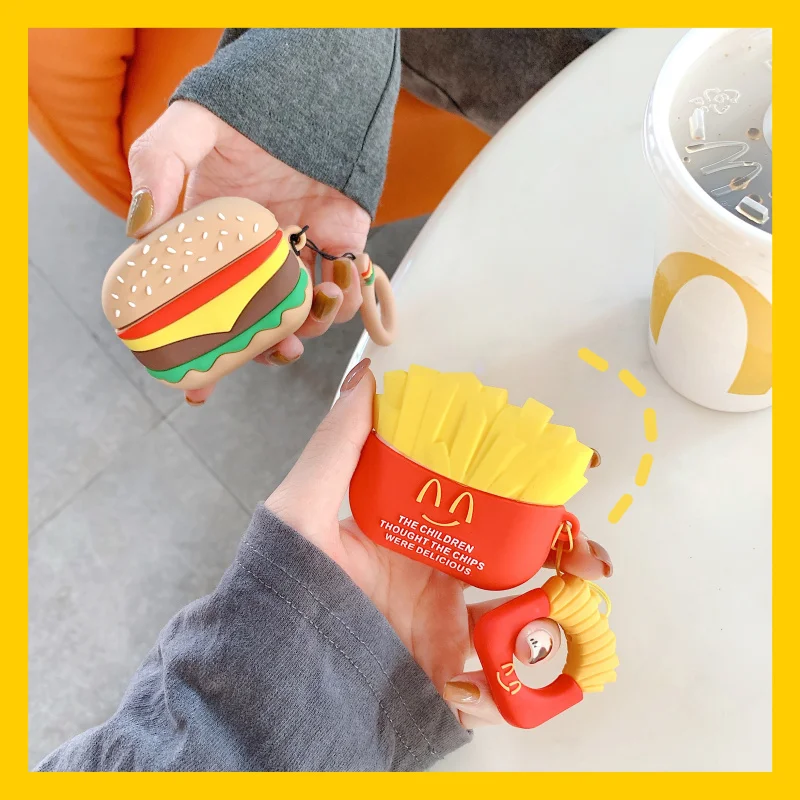 

Cute McDonald's French Fries Burger Hamburger for Apple Airpods 1 2 Pro Soft Silicone Protective Headphone Case