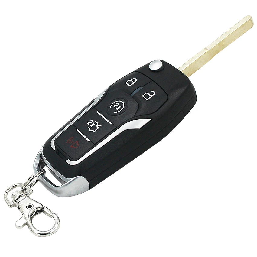Модифицированный складной дистанционный ключ брелок 4 + 1 Кнопка 433 МГц с чипом
