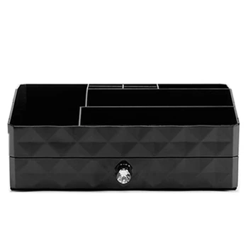 

Make Up Organizer Cosmetic Case Drawers Storage Box Cosmetic Organizer Storage Holder Dustproof Table Cosmetic Container Black