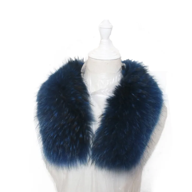 

2019 Fashion Leather Fur Collar Luxury Warm Natural Raccoon Scarf Female Large Size Fur Scarf Men And Women Fur Cap.