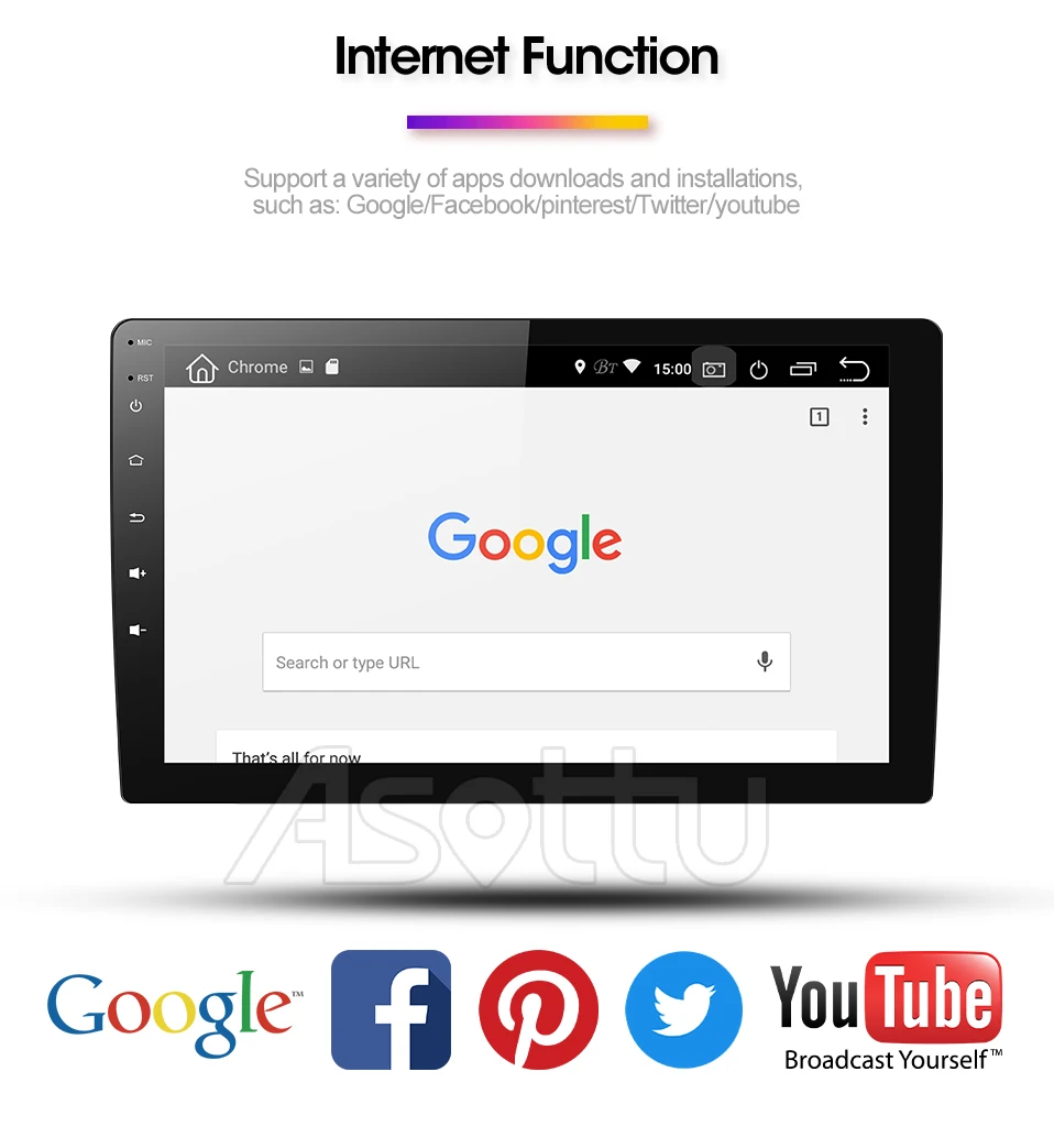 Clearance Asottu 10.1 inch  PX30 android 9.0 car dvd gps navigation radio video player universal radio car universal multimedia 1 din 15