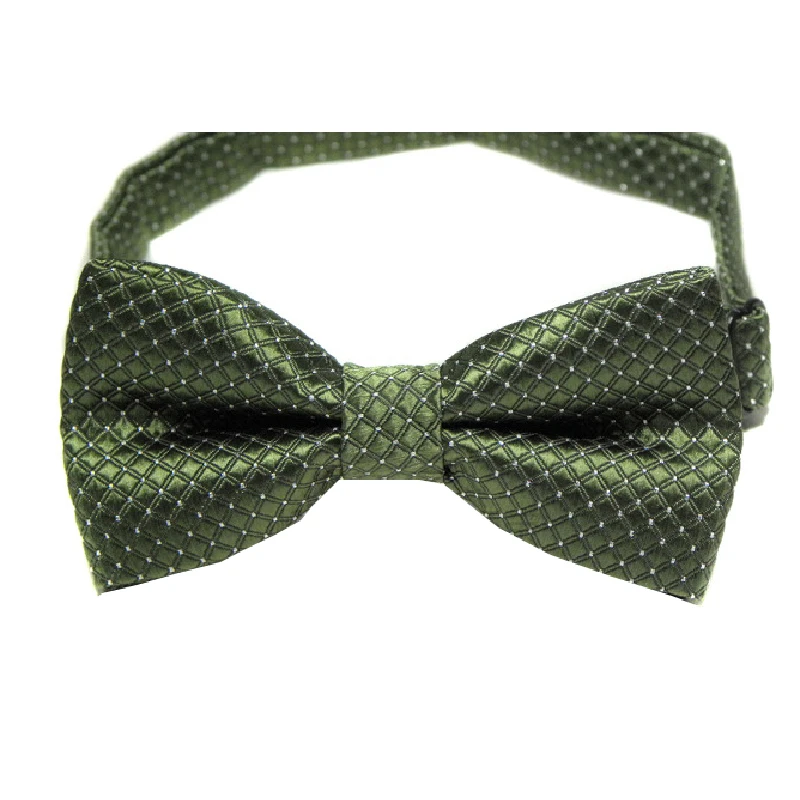 Детские классические галстуки-бабочки в горошек; модные официальные хлопковые галстуки-бабочки; цветные галстуки-бабочки для свадебной вечеринки; галстуки-бабочки для мальчиков и девочек - Цвет: dark green