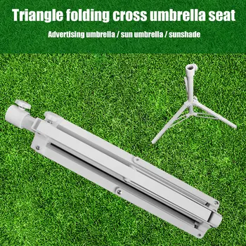 

Swimming Pool Steel Rustproof Outdoor Patio Parasol Base Non Slip Garden Accessory Courtyard Tripod Support Foldable Portable