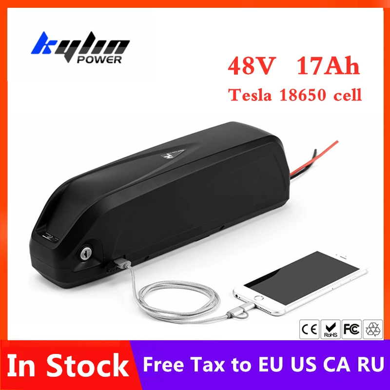 Great buy Offer for  Original Hailong E Bike Battery 48V 17Ah Lithium ion Electric EBike with 30A BMS for 750W BBS02 100
