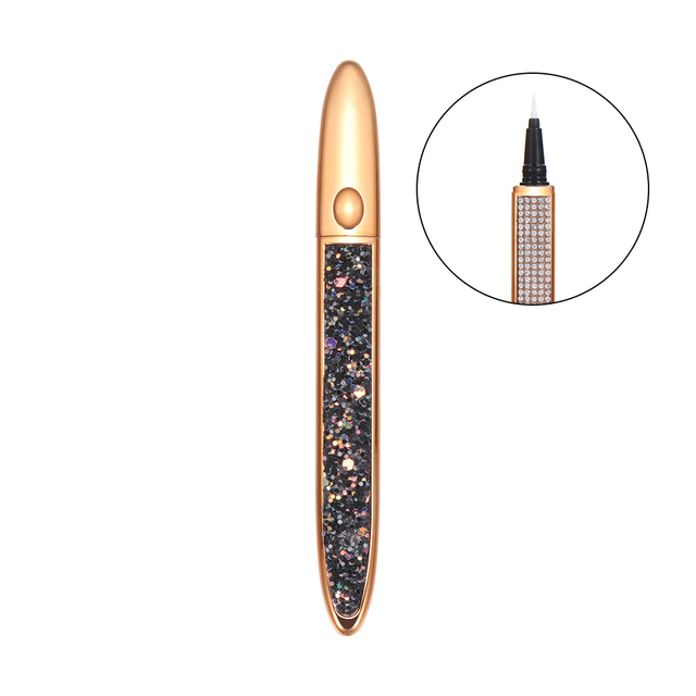 2 In 1 Magic Lash Liner Glue Pen Non Magnetic No Glue Liquid Eyeliner Waterproof Long Lasting Fast Dry Eye Makeup