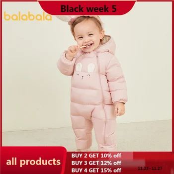 

Balabala winter overalls baby clothes snowsuit 90% duck down jacket for kids girl coat Park for infant boy snow suit wear