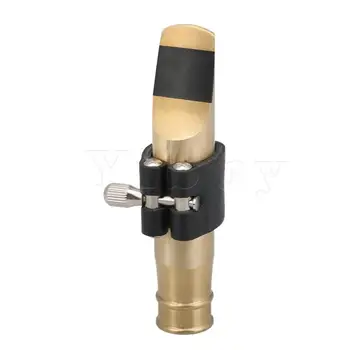 

Yibuy Golden Tenor Saxophone Accessories Parts 6# Mouthpiece + Ligature