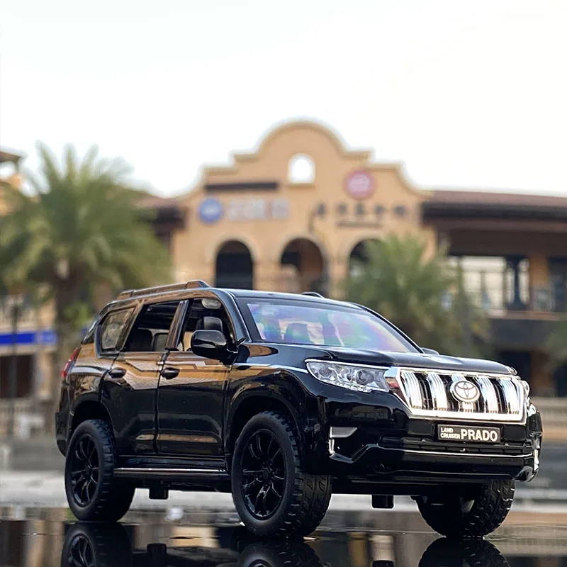 1:32 Toyota Prado SUV Alloy Car Model Diecasts Metal Toy Off-road Vehicles Simulation Sound Light Collection Kids Gift | Игрушки и хобби