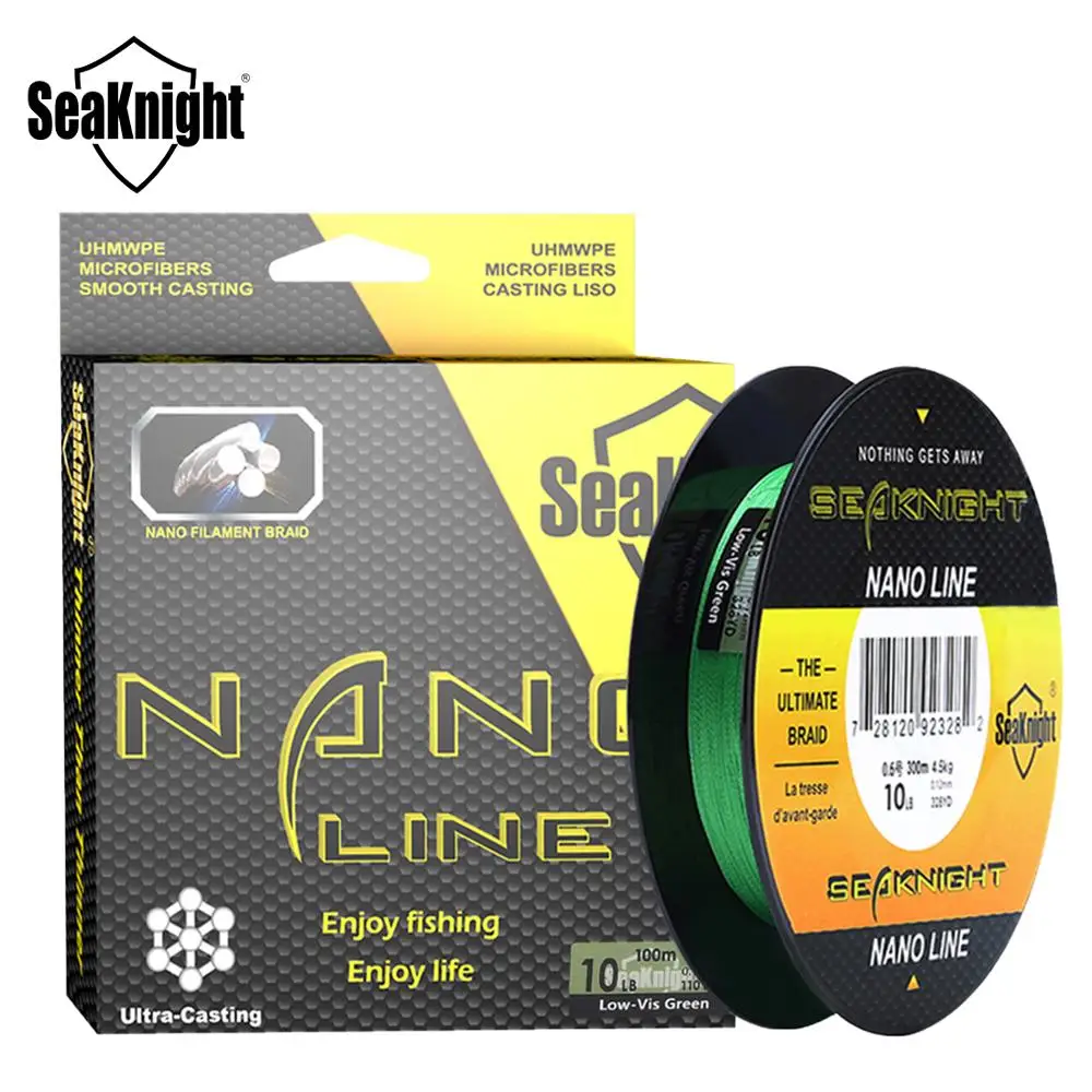 Рыболовная леска SeaKnight NANO 100 м 300 4 пряди плетеная полиэтиленовая многонитевая для