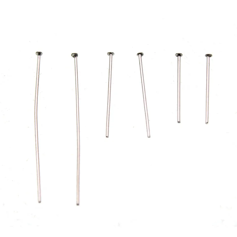 

100pcs 15 25 30 40 50 70 mm Stainless steel Headpins Flat Head Pin Supplies For Jewelry Making DIY Earrings Findings Accessories