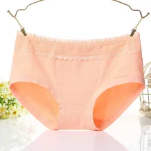 Womail милые хлопковые трусы для женщин, высокое качество, короткое нижнее белье для женщин, одноцветные кружевные трусики со средней посадкой, бесшовное сексуальное нижнее белье
