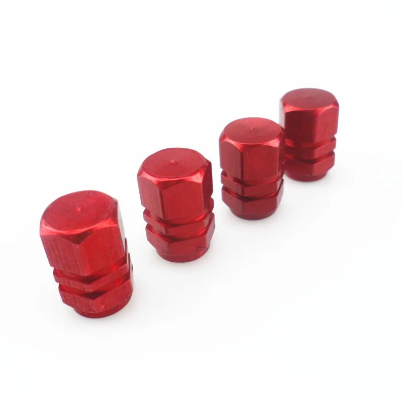 4pcs Aluminum Hex Tire Valve Stem Caps For Auto Bike Motorcycle Hexagon