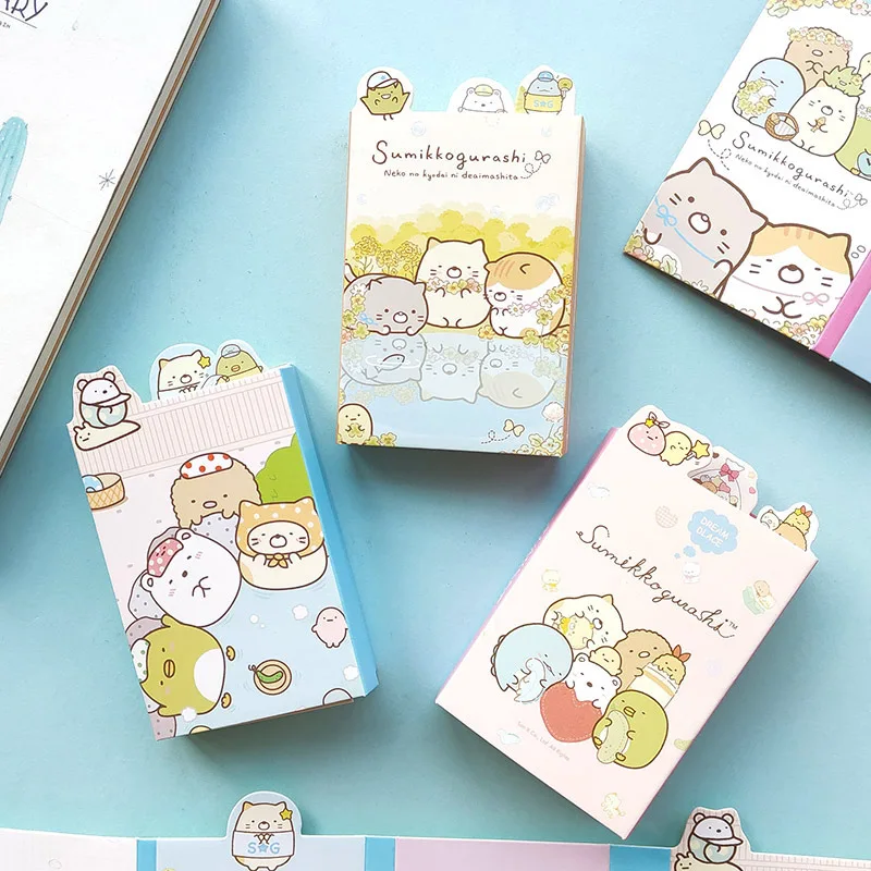 Sumikko Gurashi 6 складной блокнот для заметок милый N Times Sticky Notes закладки для блокнота канцелярские наклейки подарок школьные принадлежности