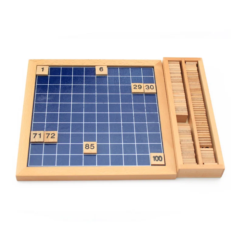 

Montessori Training Aid 1-100 with Numbers Continuous Number Plate Young CHILDREN'S ENLIGHTEN Early Education Toy Montessori Mat