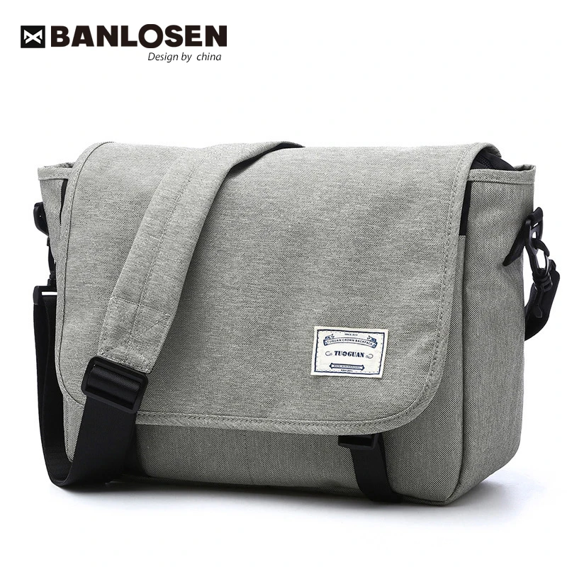 Bandolera de lona para hombre y mujer, bolso de hombro de viaje, de negocios, cruzado, Unisex, 2019