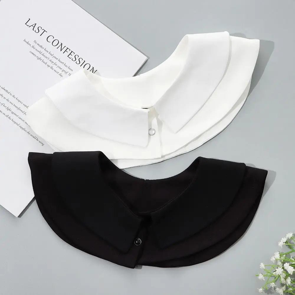 1PC Mode Frauen Baumwolle Gefälschte Kragen Süße Floral Spitze Schal Revers Bluse Top Abnehmbare Hemd Falsche Krawatte Kleidung Zubehör – Detail 11
