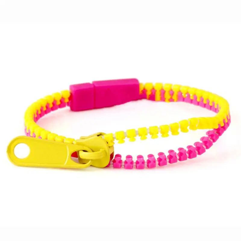12pcs Friendship Fidget Zipper Bracelets 7.5 Inches Sensory Toys Bulk