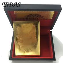 Lucky Pig 24k золотой покер карты, пользовательские игральные карты оптом игровые карты с черный Чехол