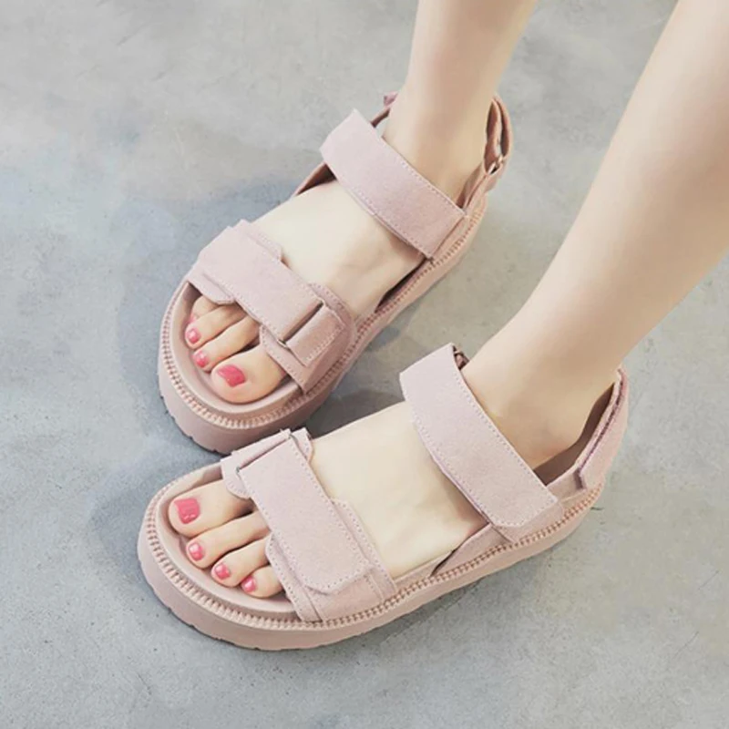 

2020 New Fashion Women Sandals Soft Stitching Ladies Sandals Comfortable Flat Open Toe Beach Shoes Woman Footwear