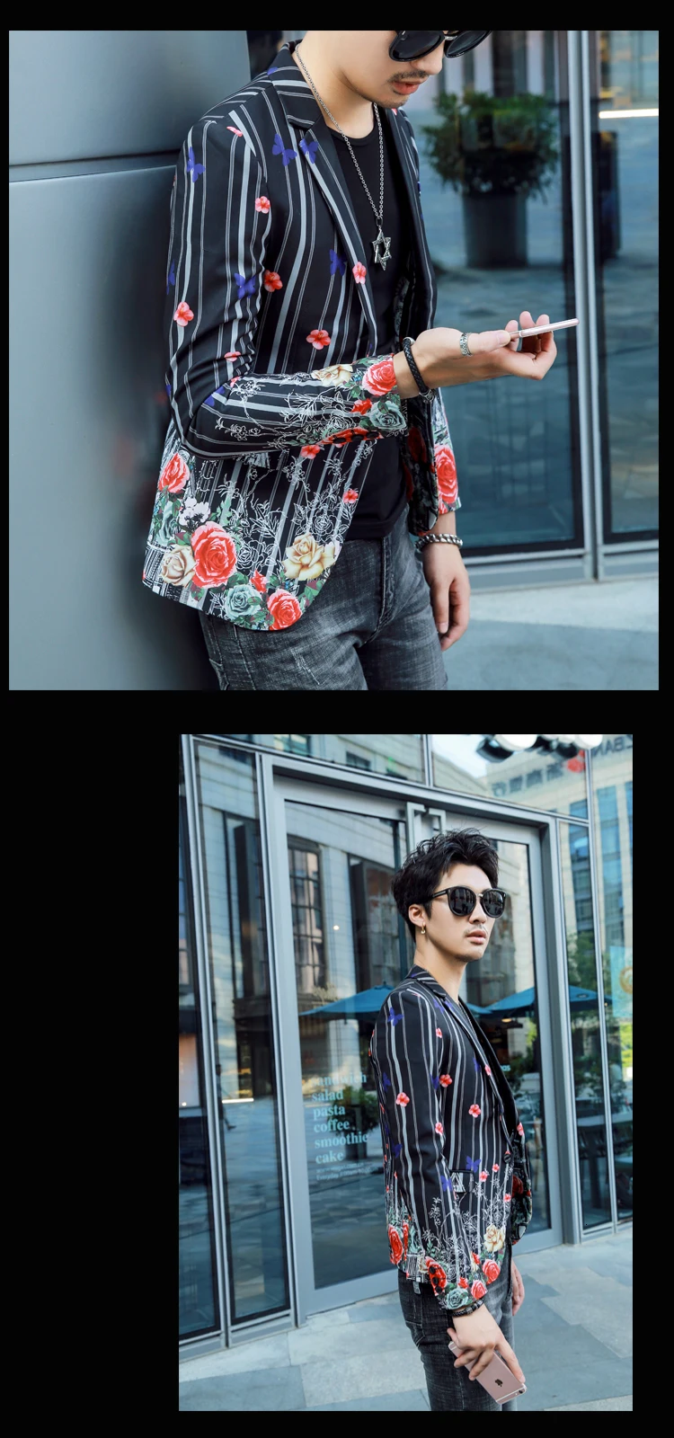 Мужские крутые Клубные пиджаки Xadrez Masculino пиджак мужской полосатый цветок Chaquetas Hombre De Vestir мужской костюм