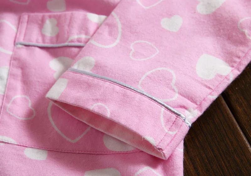Чистый хлопковые пижамы комплект Для женщин Pyjama и мультяшным изображением "Кролик" Женская зимняя обувь Теплые пикантные Домашняя одежда, длинная рубашка и брюки 2 шт./компл