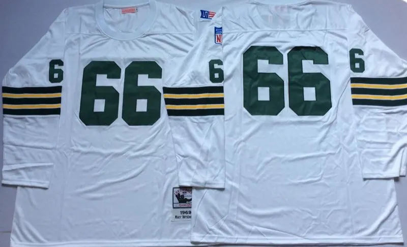 Stitiched, Green Bay, Reggie White, brett favre, Bart Starr, Ray Nitschke, Aaron Rodgers, Donald Driver, Paul Hornung, Throwback Jersey - Color: Silver