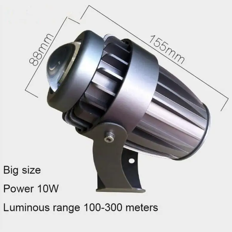 10 Вт светильник с фокусировкой, водонепроницаемый уличный дистанционный светильник для съемки, узкий проектный светильник, 3 Вт проекционный светильник, точечный светильник - Испускаемый цвет: 10W Big Size