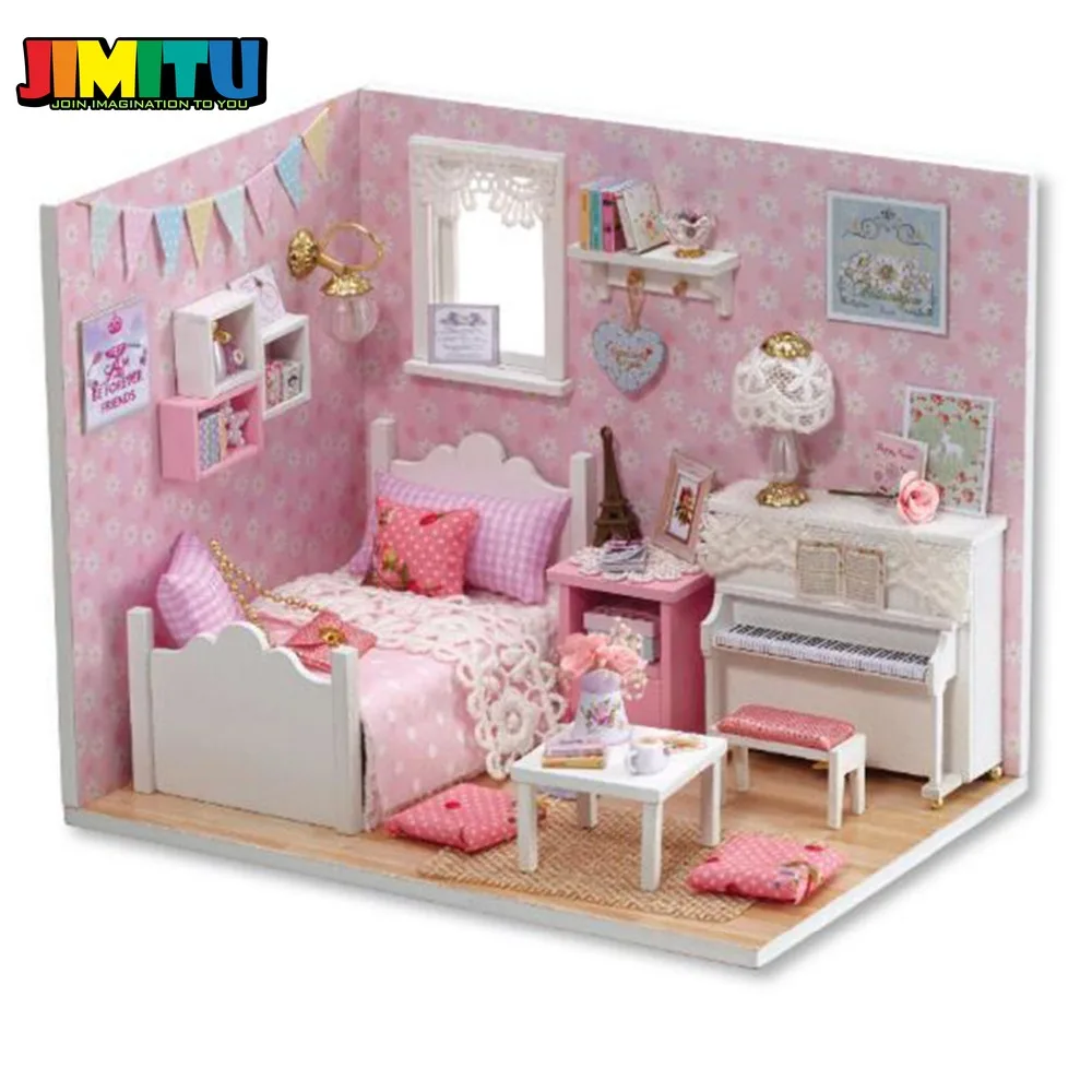 Кукольный домик JIMITU DIY миниатюрный пылезащитный чехол 3D деревянные кукольные