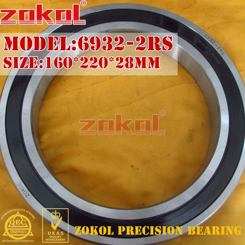 ZOKOL 6930 6932 6934 6936 6938 6940 2RS Thin Deep Groove Ball Bearing High Precision