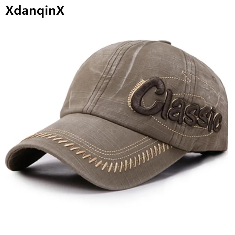 

XdanqinX Autumn new embroidery baseball caps for men casual fashion sports cap adjustable size men's brand bone cap snapback hat