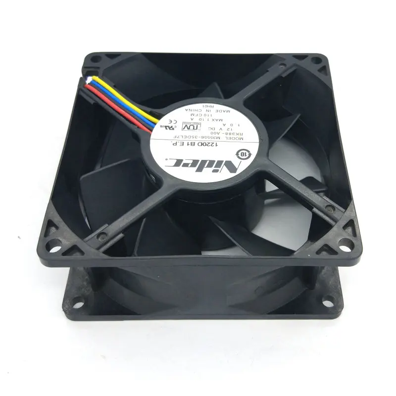 Оригинальный Nidec M35556 35DEL7F RK388 A00 12V 1.0A 9238 9 см для DELL Сервер вентилятор охлаждения|fan