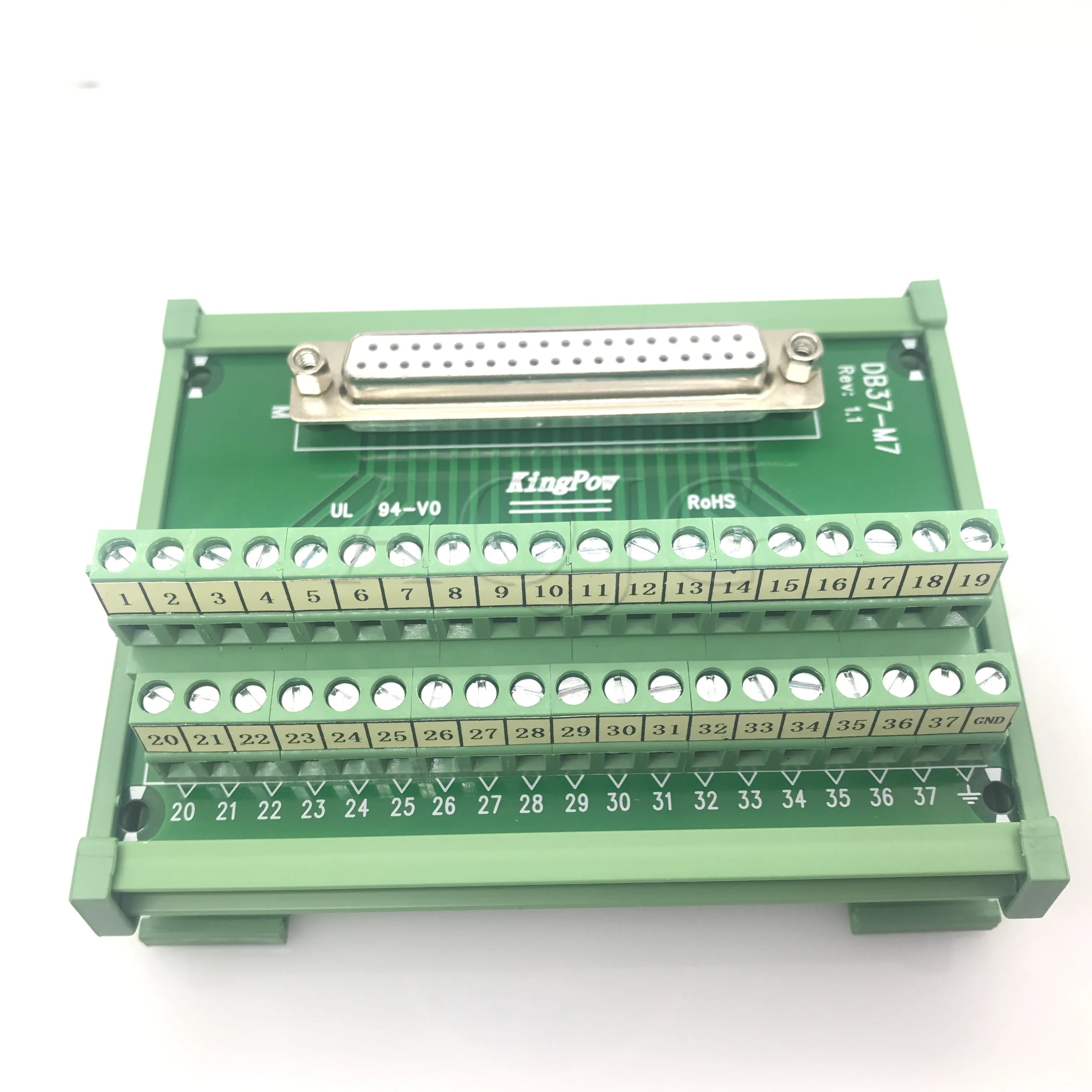 DB37 M7 DR37 G7 мужской женский 37pin порт к клеммному блоку адаптер конвертер PCB коммутационная плата din-рейка монтаж с оболочкой