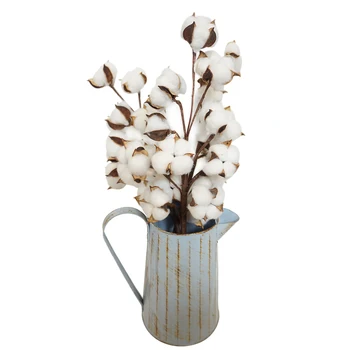 

New 10Pcs/ Bunch Natural Dried Cotton Stems Artificial Flower Cotton Plants DIY for Home Wedding Party Decoration