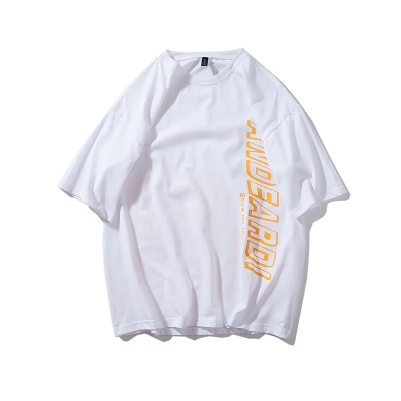 2019 Men's Summer New Casual Letter Printing Short-sleeved Round Neck T-shirt Loose Temperament Trend Cotton