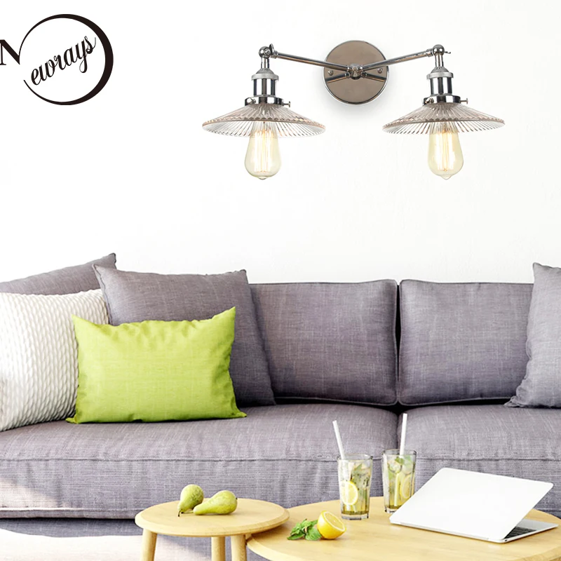 Скандинавский минималистичный стиль стеклянная настенная лампа E27 светодиодный