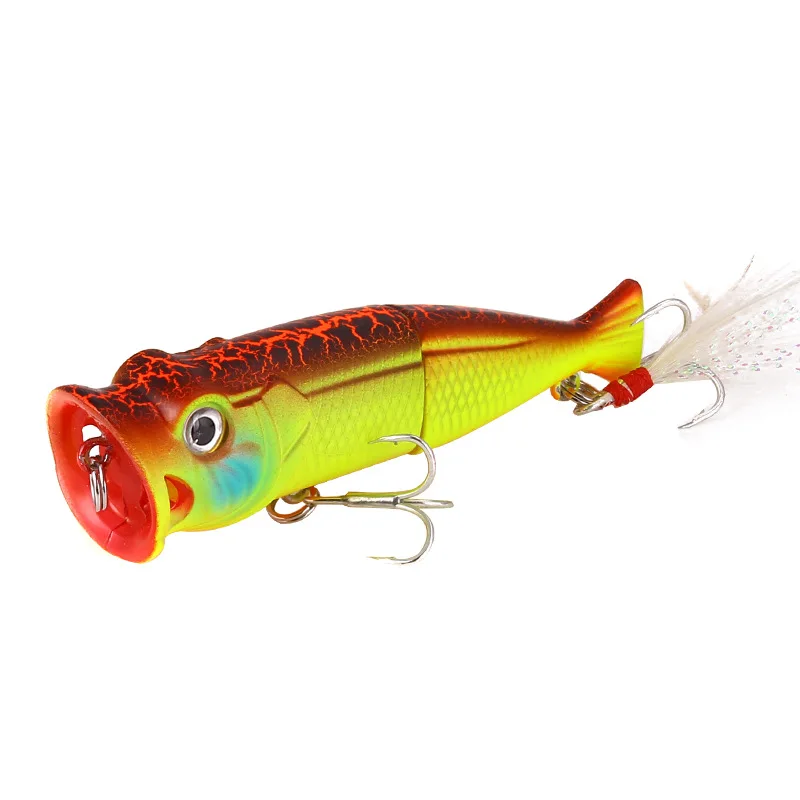 Whopper plopper рыболовная приманка 8 см 11 г шарнирная Поппер для плавания peche en mer сома