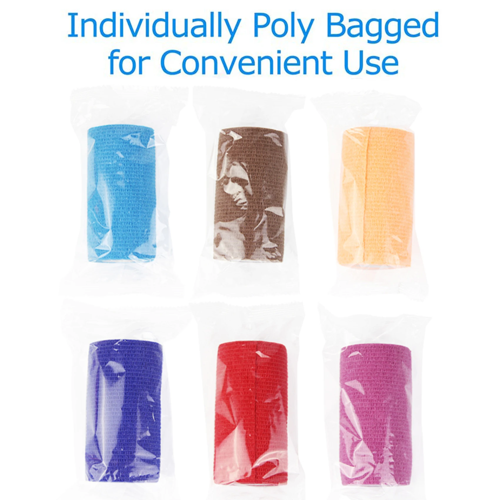 Self Stick Bandage 4 Inch 24 Pack Vet Wrap Cohesive Bandage